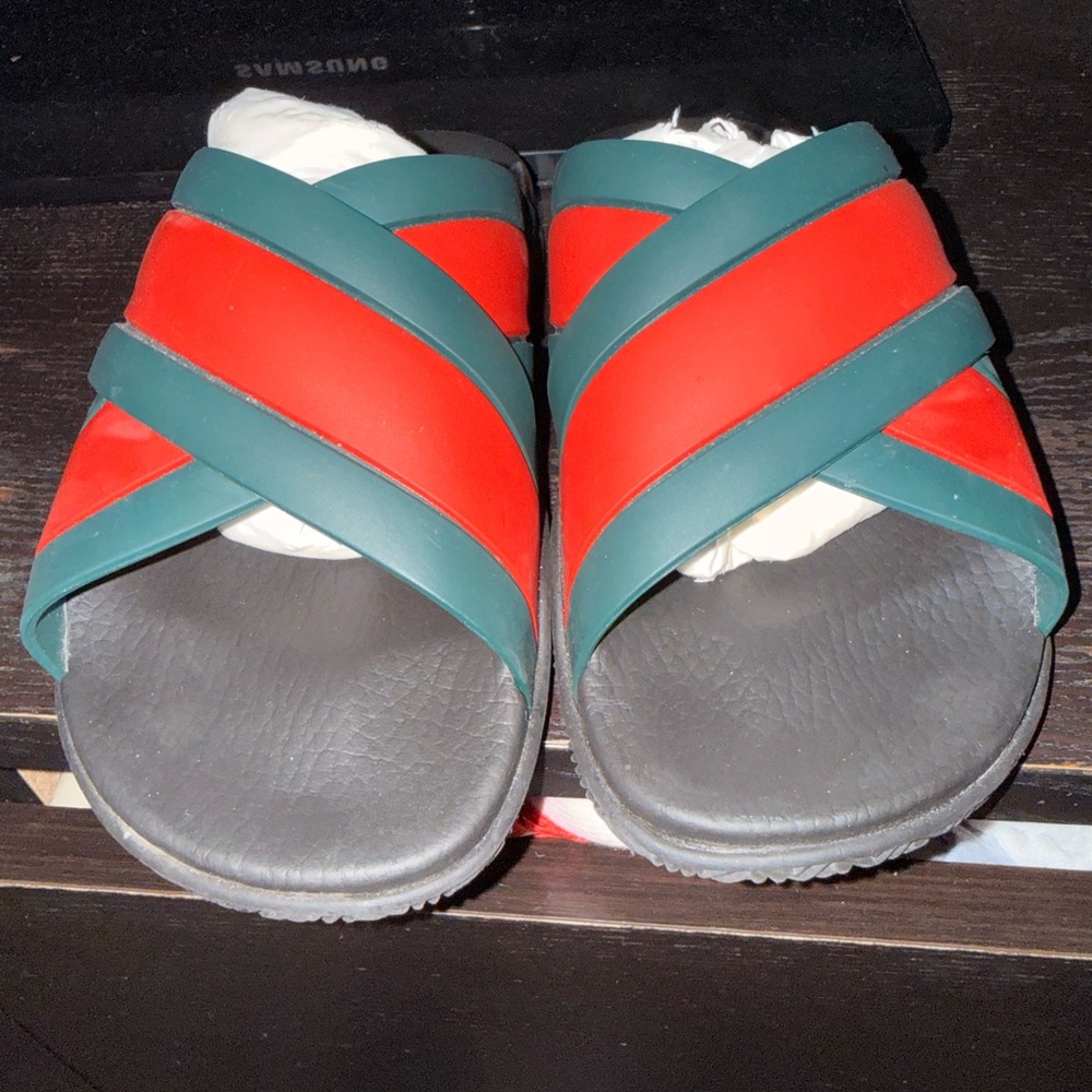 Gucci Red and Green Men's Sandals